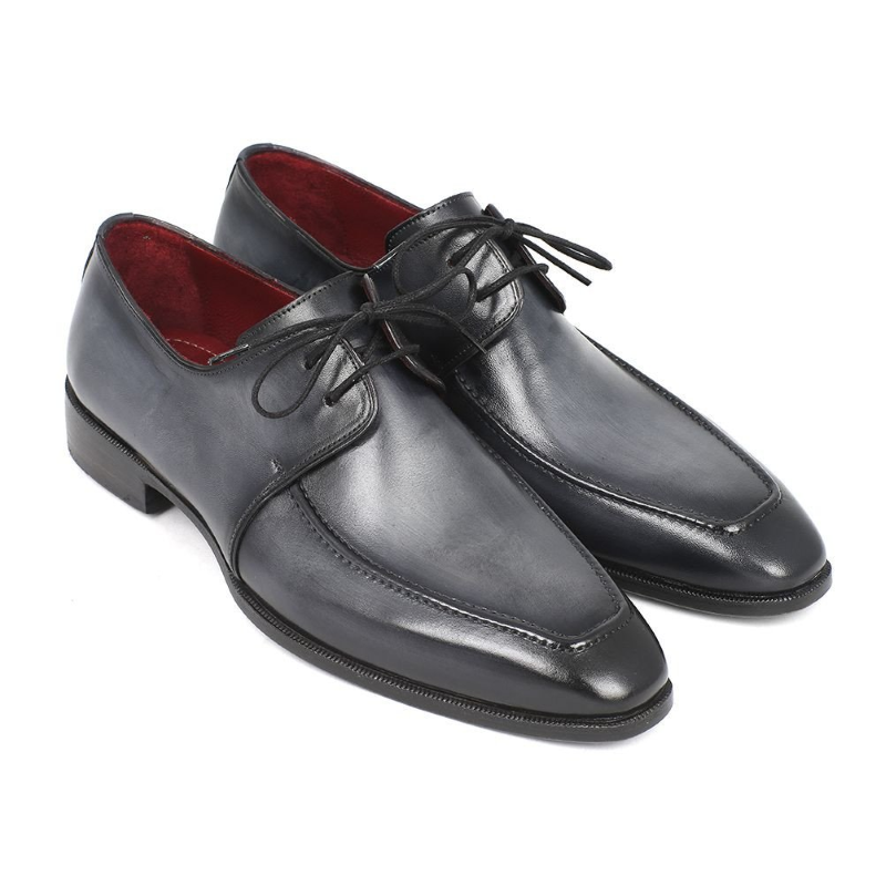 Paul Parkman Apron Toe Derby Shoes Gray / Black Image