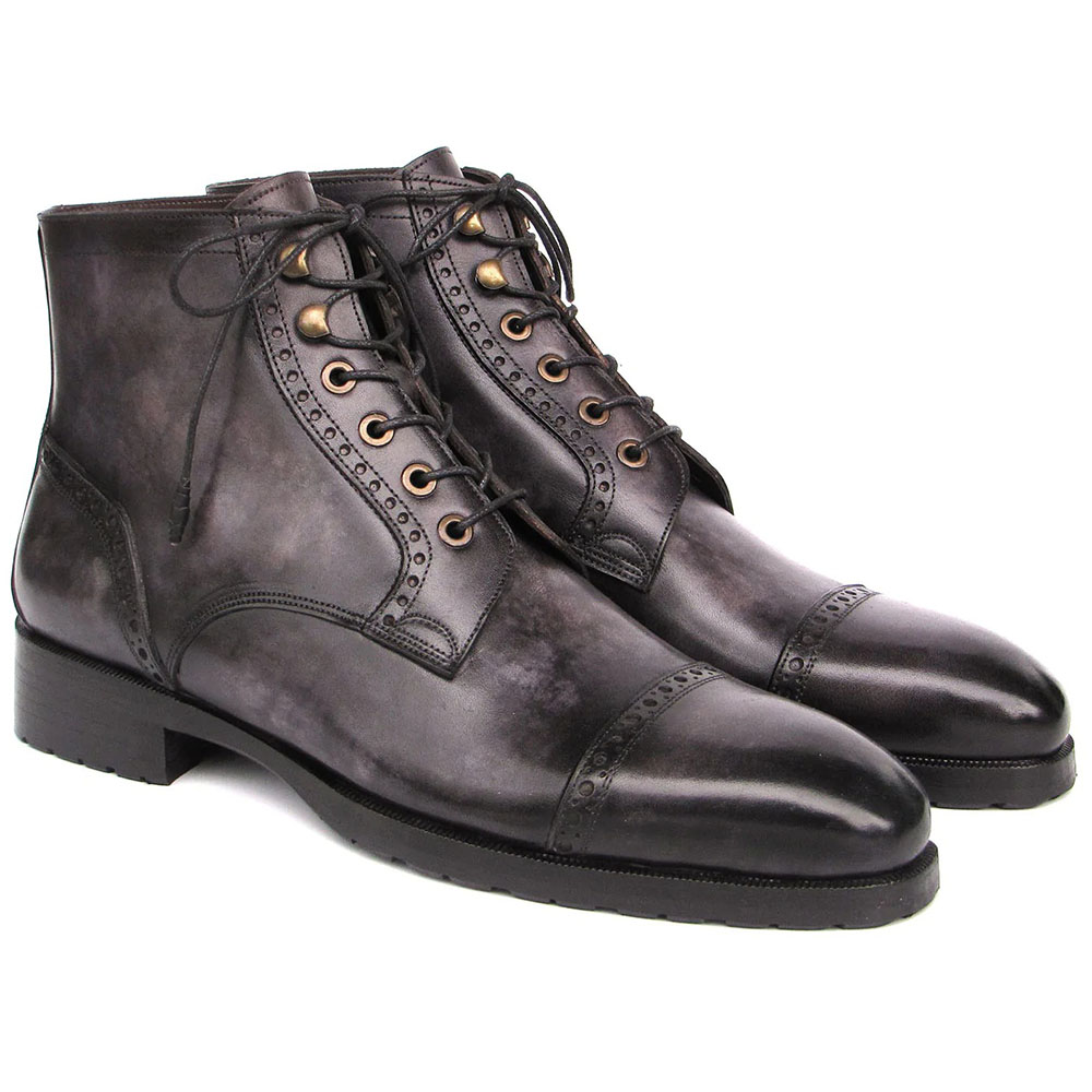Paul Parkman Cap Toe Boots Gray / Black Image
