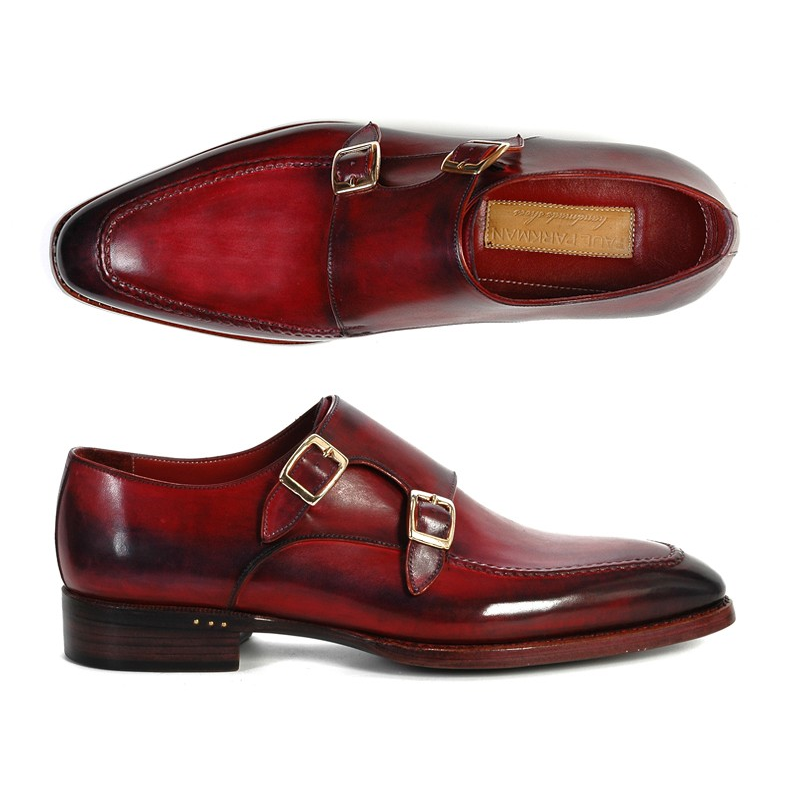 Jeffery West Hunger blood Double Monk Strap Shoes in Red for Men Mens Shoes Slip-on shoes Monk shoes 