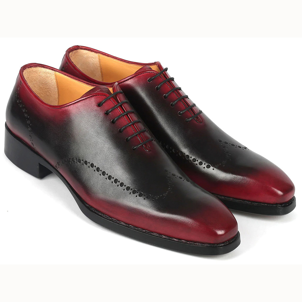 Paul Parkman Goodyear Welt Oxford Shoes Red / Black Image