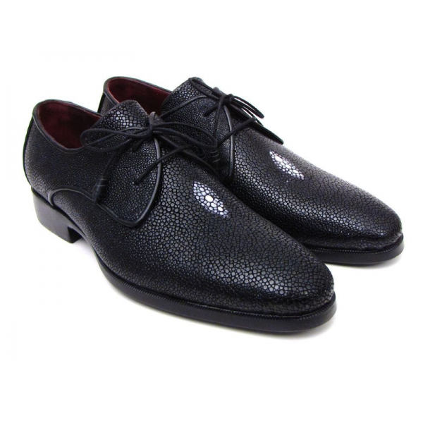 Paul Parkman Goodyear Welt Stingray Shoes Black Image
