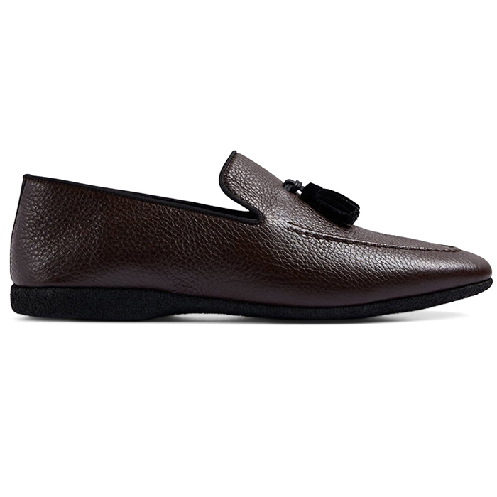 Paul Stuart Hope Leather Slip-On Shoes Brown Image