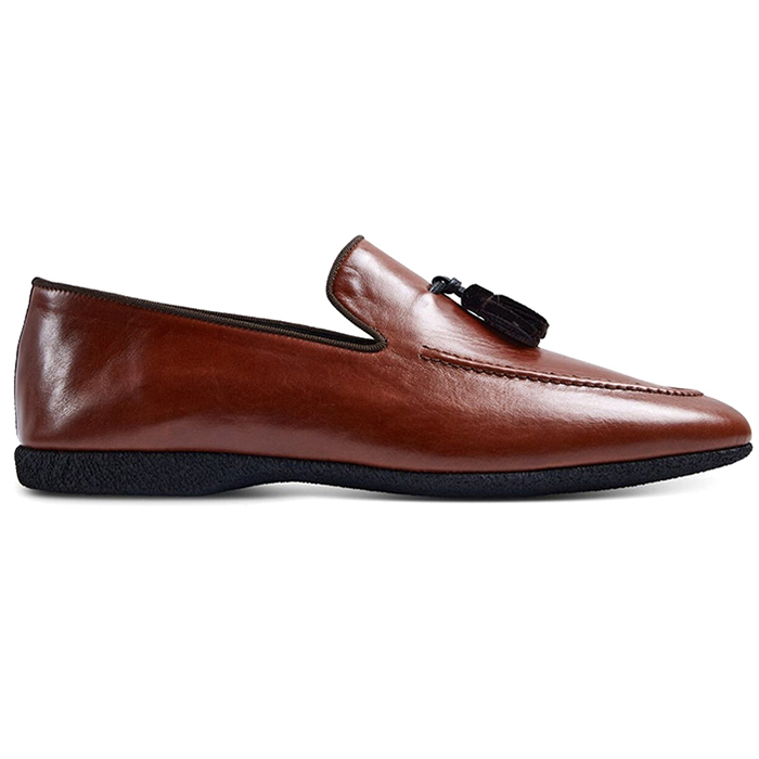 Paul Stuart Hope Leather Slip-On Shoes Light Brown Image