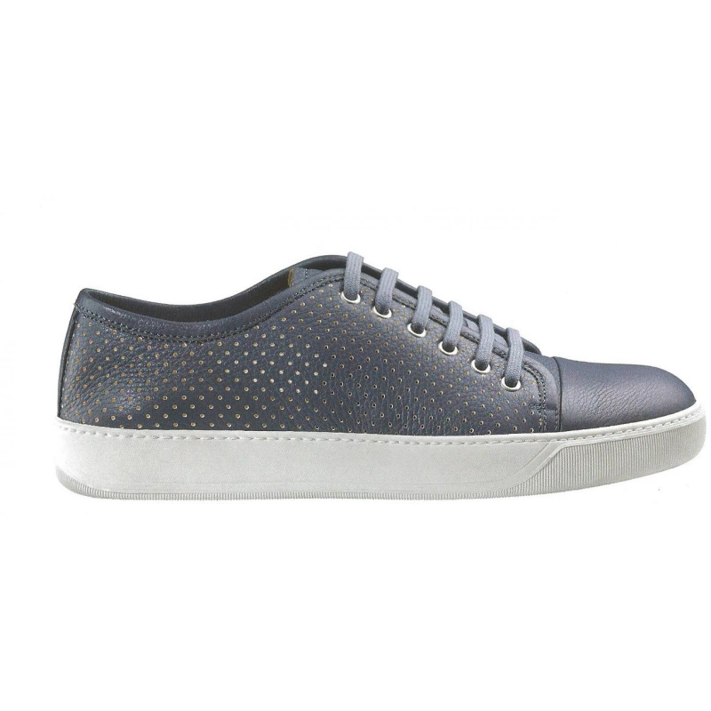 Santoni Acadia SM6 Perforated Leather Sneakers Blue Image