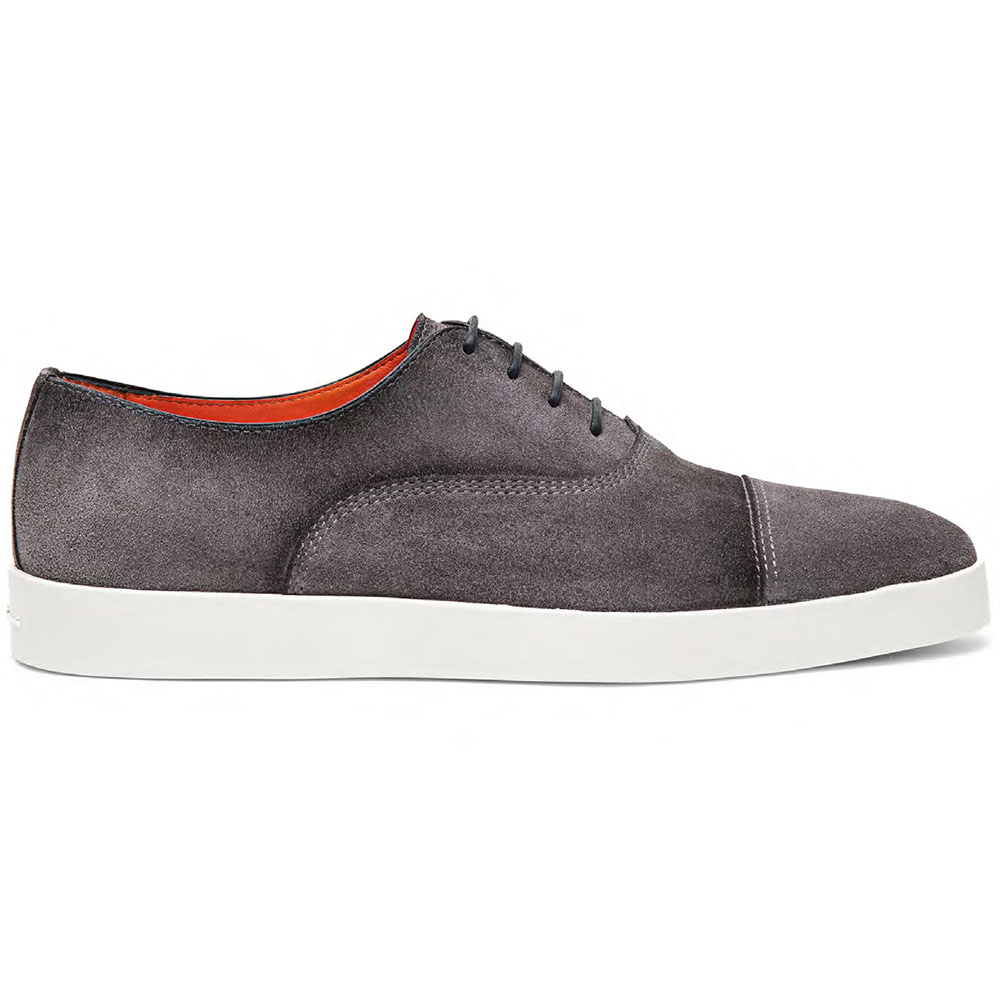 Santoni Behemot Suede Sneakers Dark Gray Image