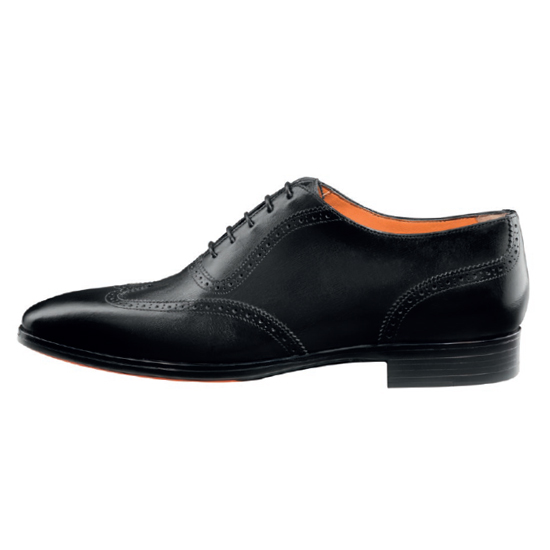 Santoni Houston B1 Oxford Shoes Black Image