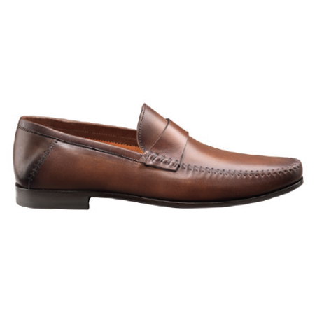Santoni Paine M2 Slip On Shoes Brown Image