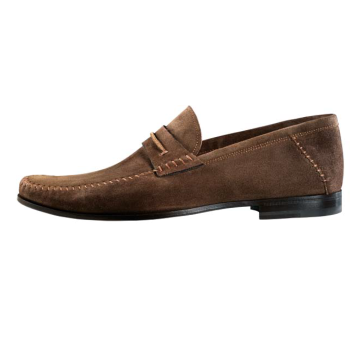 Santoni Shoes Piper S Suede Strap Loafers Image