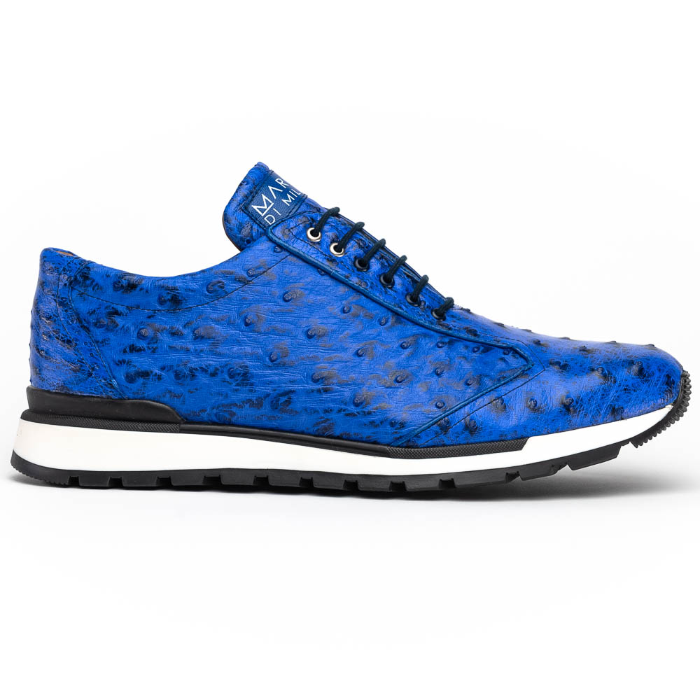 Marco Di Milano Scanno Ostrich Quill Sneakers Electric Blue Image