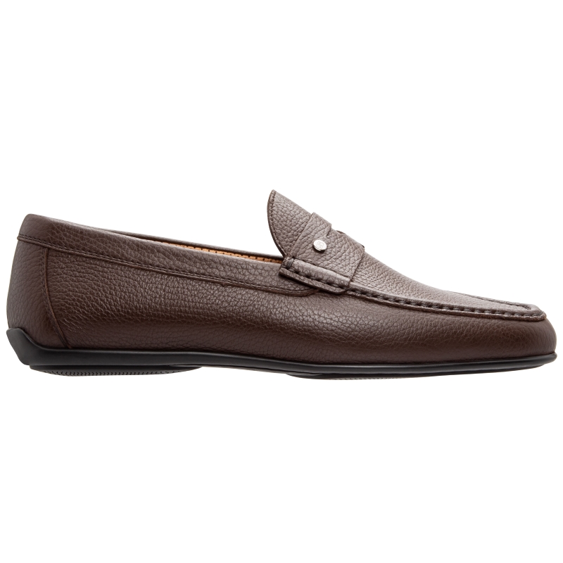 Stemar Bologna Grained Calfskin Loafers Brown Image