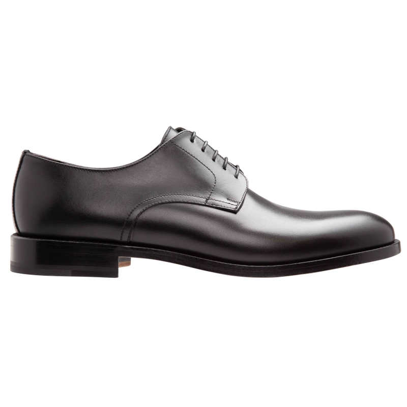 Stemar Lecco Plain Toe Derby Shoes Black Image