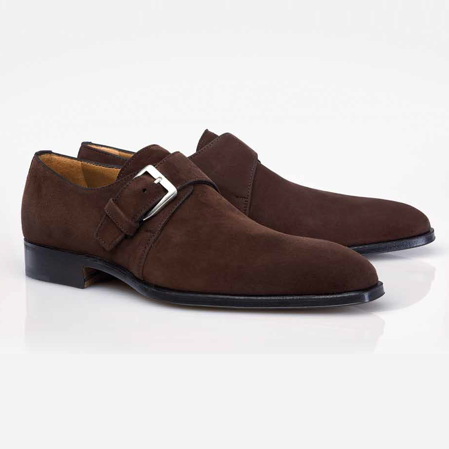 Stemar Cremona Suede Monk Strap Shoes  Image