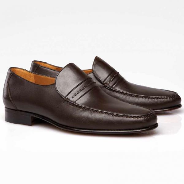 Stemar Nappa Leather Loafers Brown Image