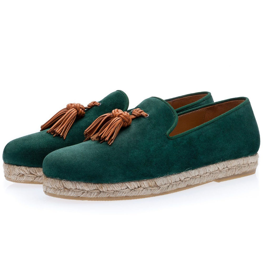 Superglamourous Brent Softy Rope Espadrilles Green Image