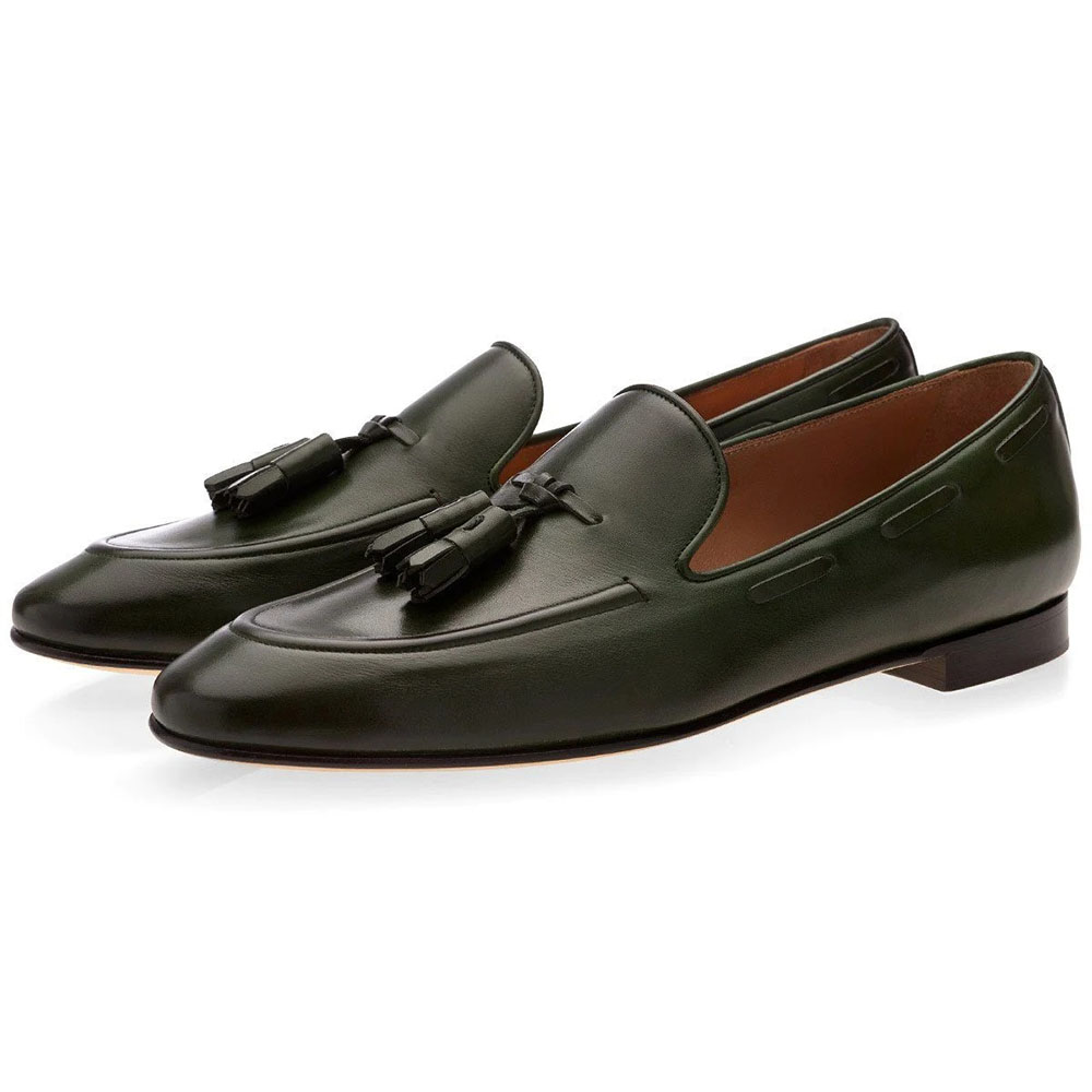 Superglamourous Philippe Nappa Loafers Green Image