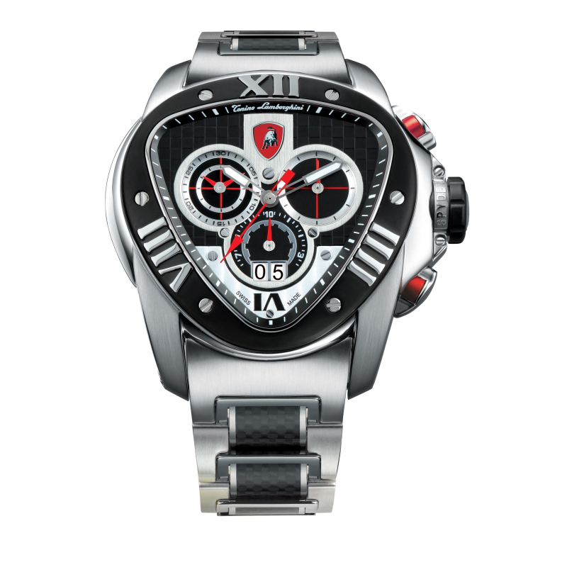 Tonino Lamborghini Spyder 1014 Stainless Steel Chronographic Watch Black Image