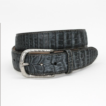 Torino Leather Buffed Caimain Belt Black Image