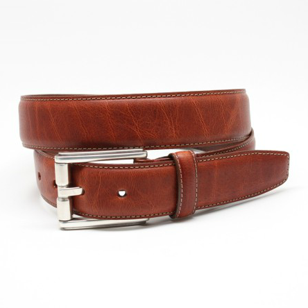Torino Leather Oiled Shrunked Calfskin Belt Rust Image