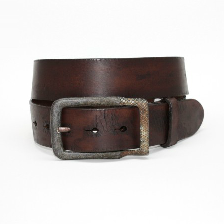 Torino Leather Age Distressed Harness Leather Belt Brown Image