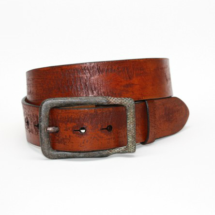 Torino Leather Age Distressed Harness Leather Belt Tan Image