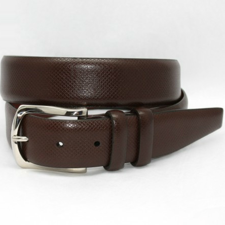 Torino Leather Italian Bulgaro Calf Belt Brown Image