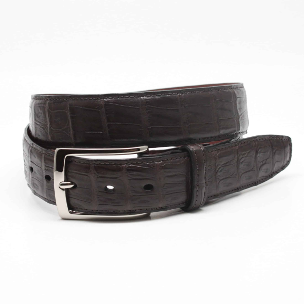 Torino Leather South American Caiman Belt Brown Image