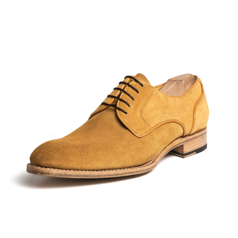 Ugo Vasare Clark Suede Derby Shoes Yellow Image