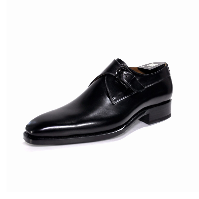 Ugo Vasare Edward Monk Strap Shoes Black Image