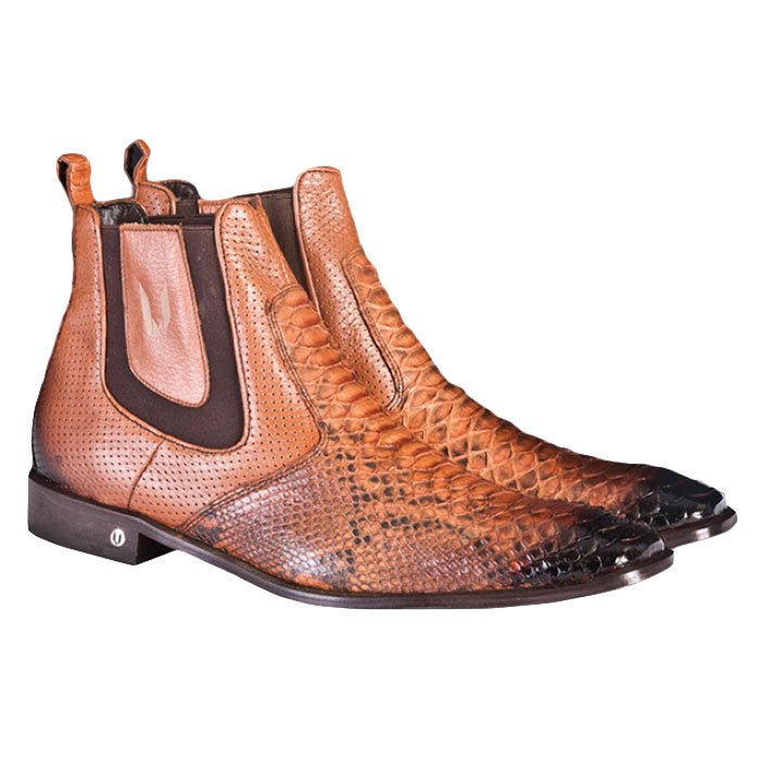 Vestigium Python Chelsea Boots Faded Cognac Image