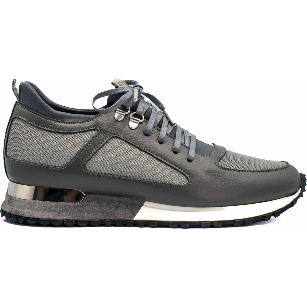 Vinci Leather The Dos Rios Grey Leather Sneaker Image