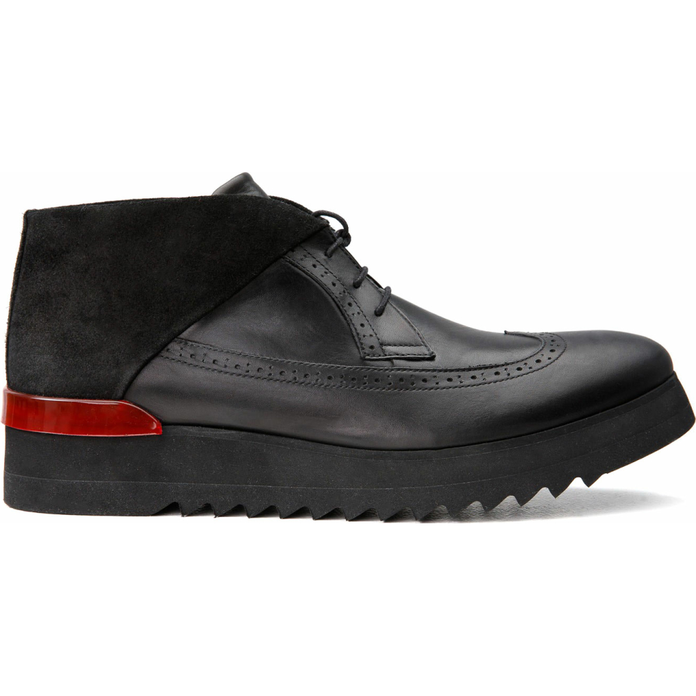 Vinci Leather The Kagan Black Wingtip Chukka Sneaker Boot (3836.58) Image