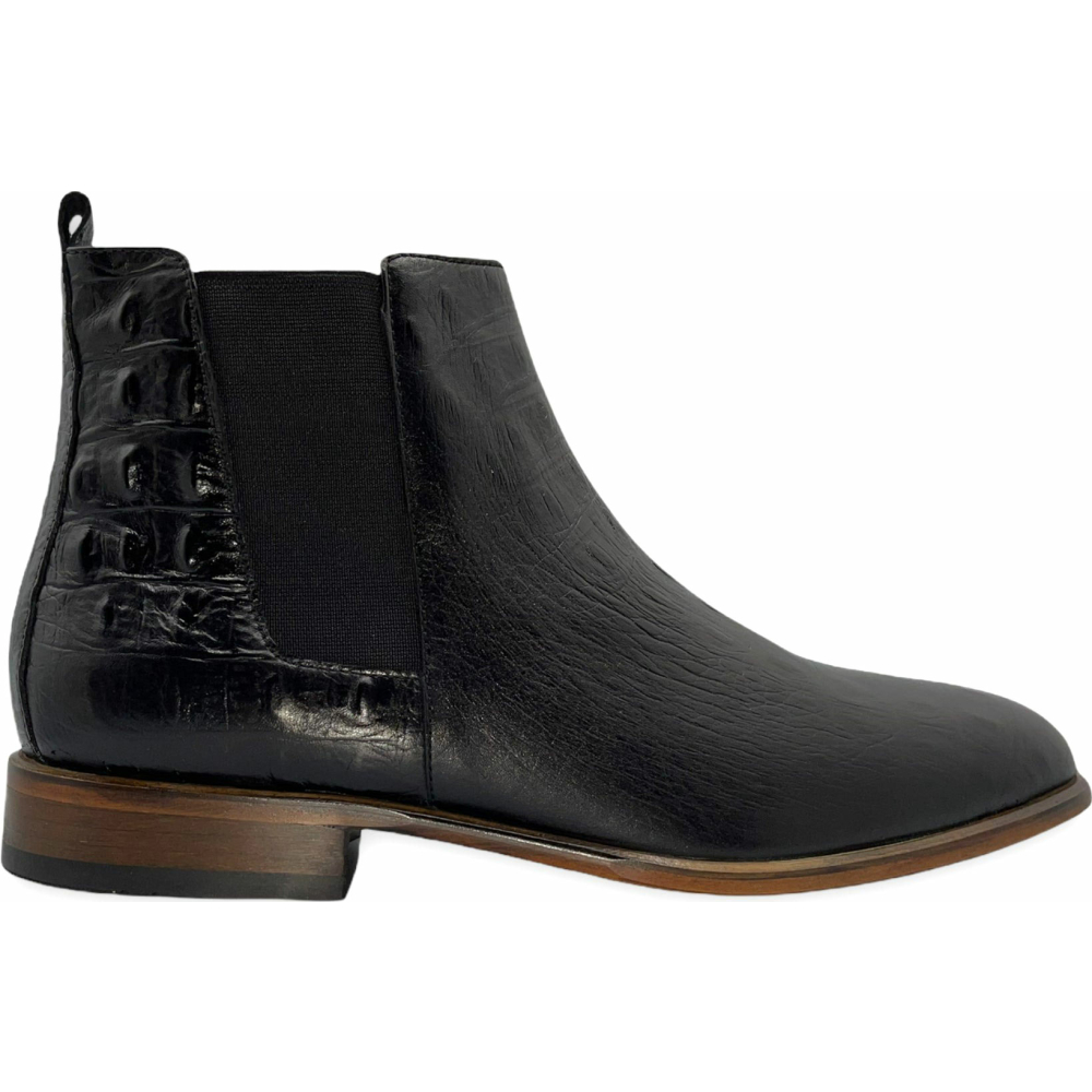 Vinci Leather The Sirocco Black Leather Chelsea Dress Boot (14546) Image
