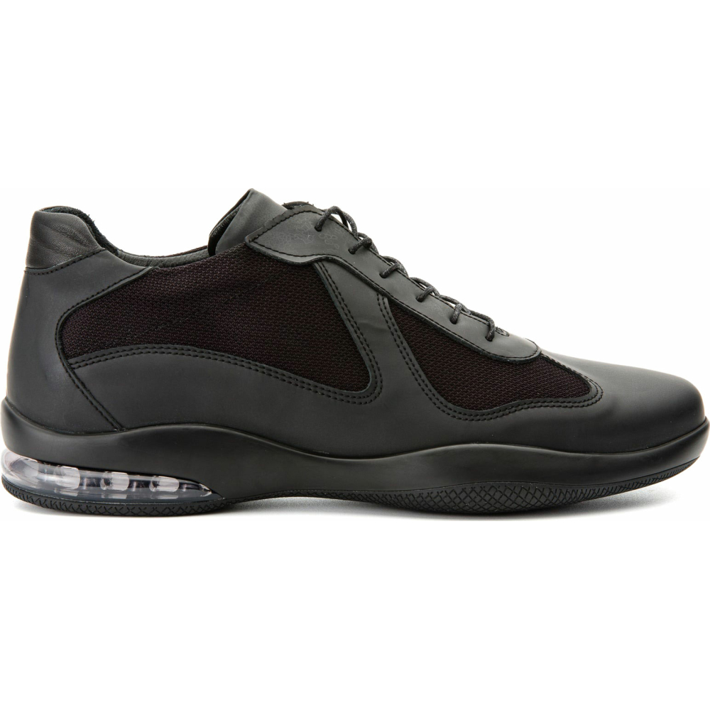 Vinci Leather The Zona Black Leather Sneaker (15123) Image