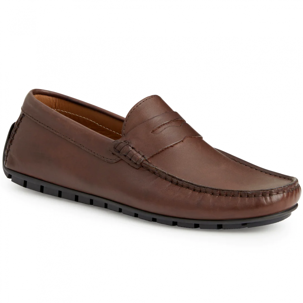 Bruno Magli Xane Casual Leather Slip-on Driving Moccasin Brown Image