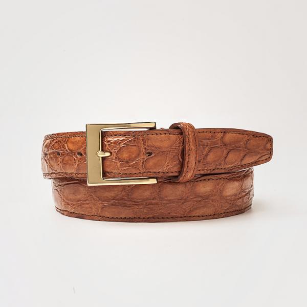 Zelli Crocodile Glove Leather Belt Image