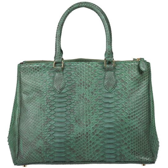Zelli Daniella Genuine Python Handbag Forest Green Image