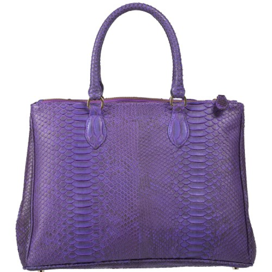 Zelli Daniella Genuine Python Handbag Purple Image