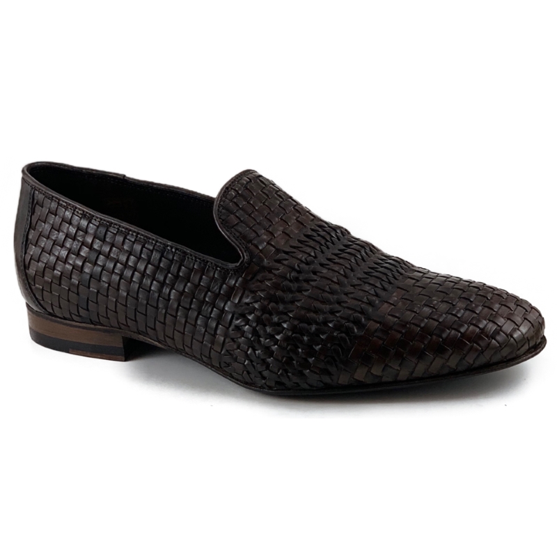 Zelli Luce Woven Loafers Dark Brown Image