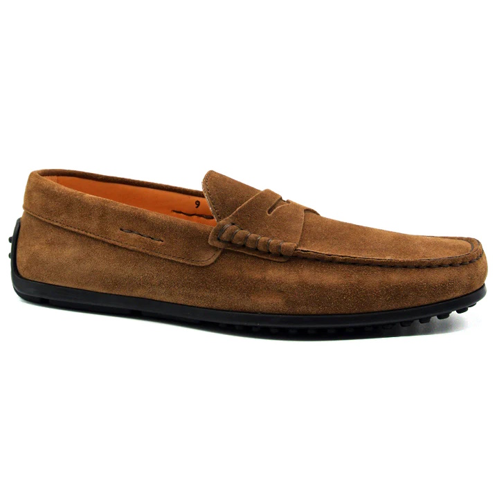 Zelli Monza Suede Driving Loafers Brown Image