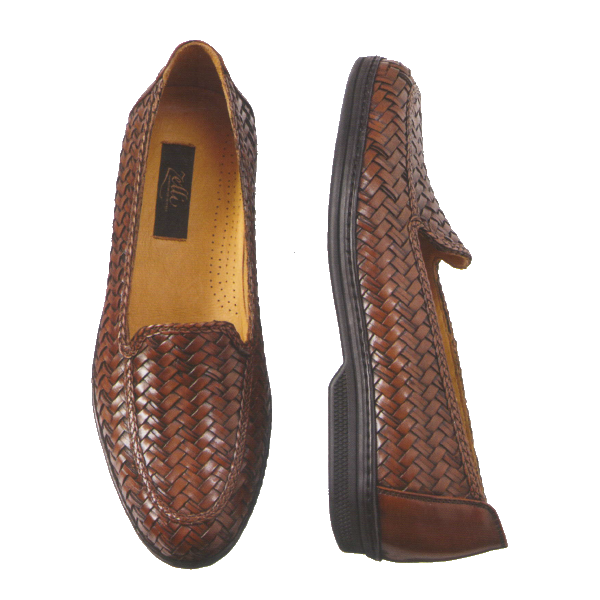 Zelli Adriano Woven Loaferes Cognac Image
