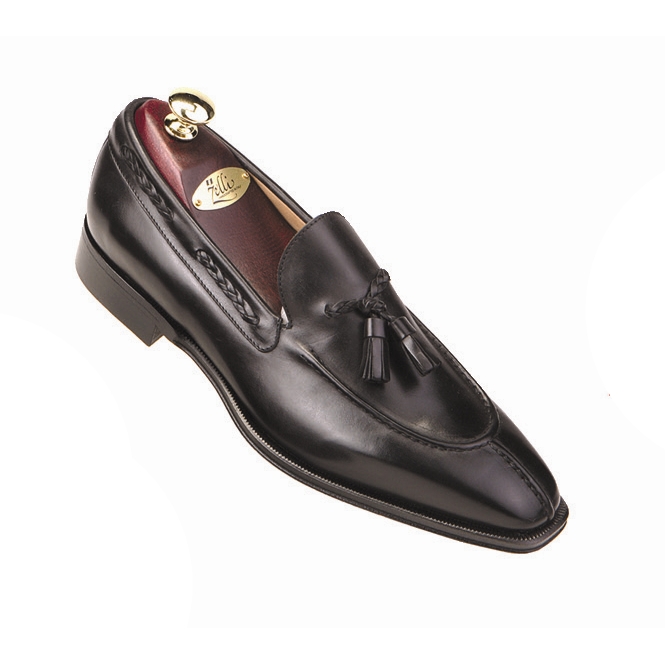 Zelli Shoes Ricco Italian Calf Split Toe Slip On in Black ...