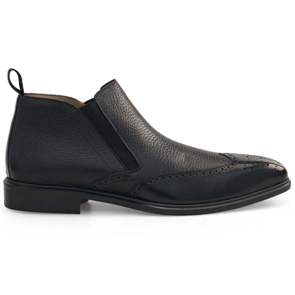 comfortable black dress boots Designer Black Chelsea Boots – Sleek Men's High-Gloss Leather Footwear –  HolloMen main image 1