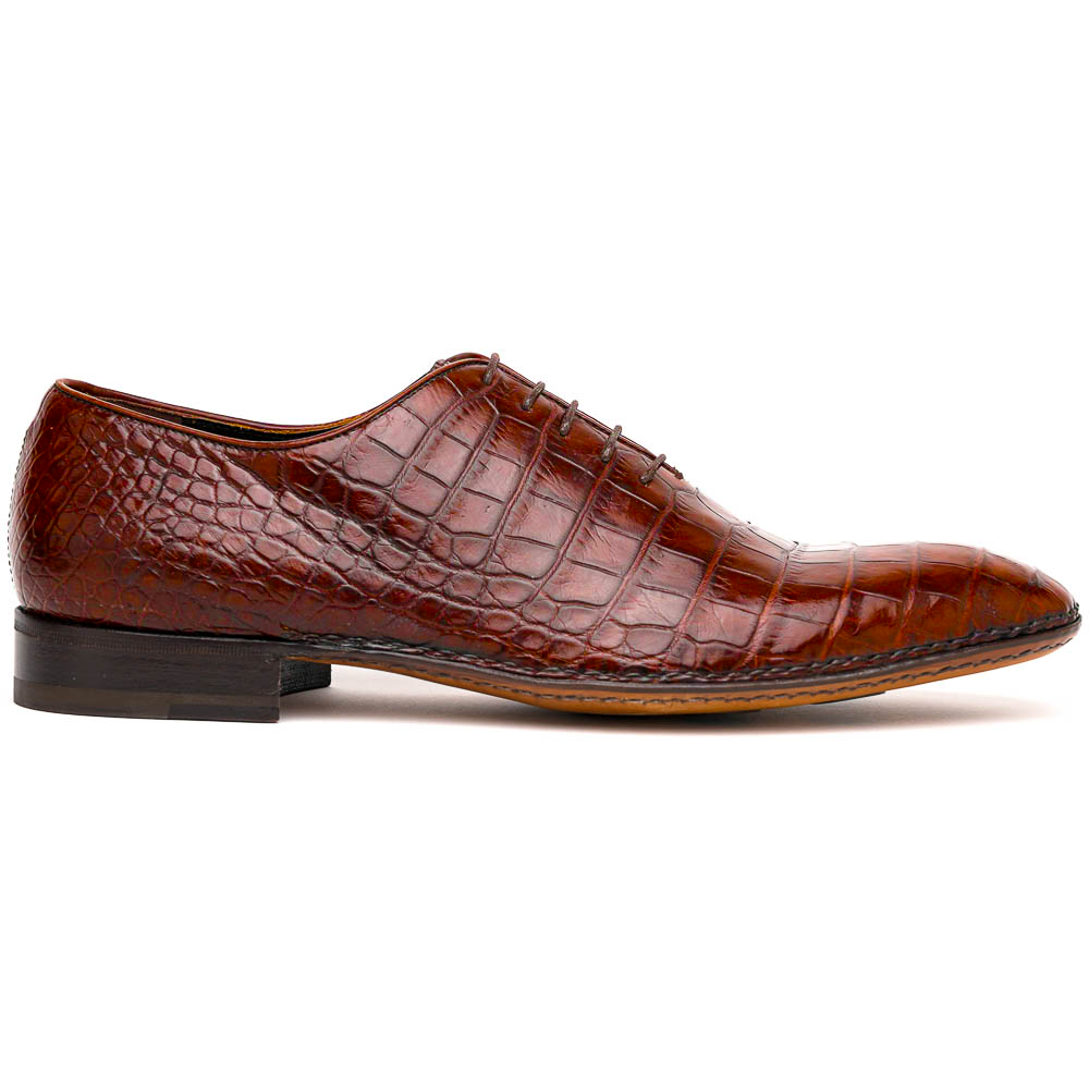 Caporicci 2542 Alligator Oxfords Gold | MensDesignerShoe.com display picture 3