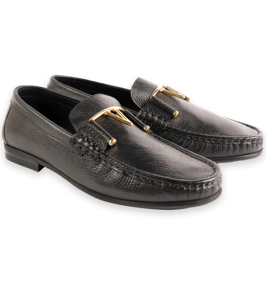 Corrente 3218 Deer Buckle Loafer Black