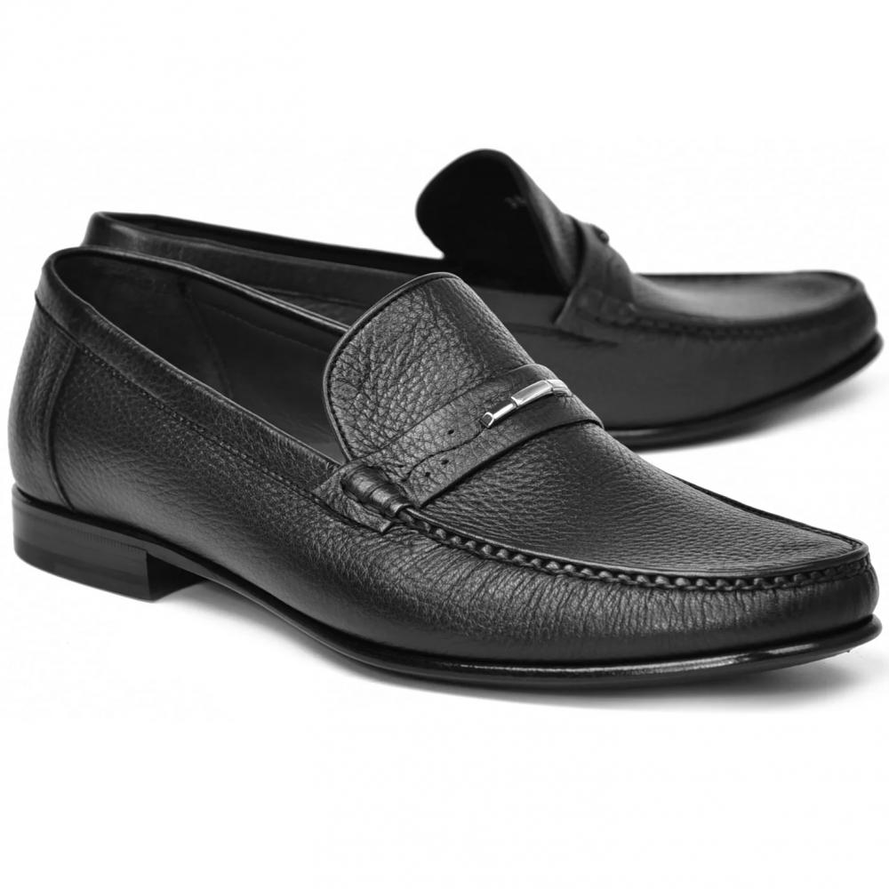 Corrente Hand Sewn Deerskin Loafers Black