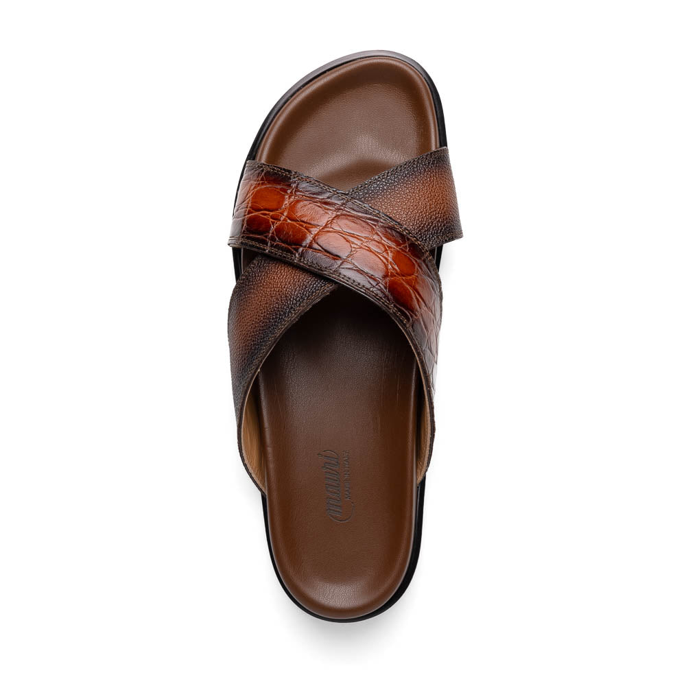Mauri 5134 Alligator Time Sandals Cognac / Dirty T. Moro