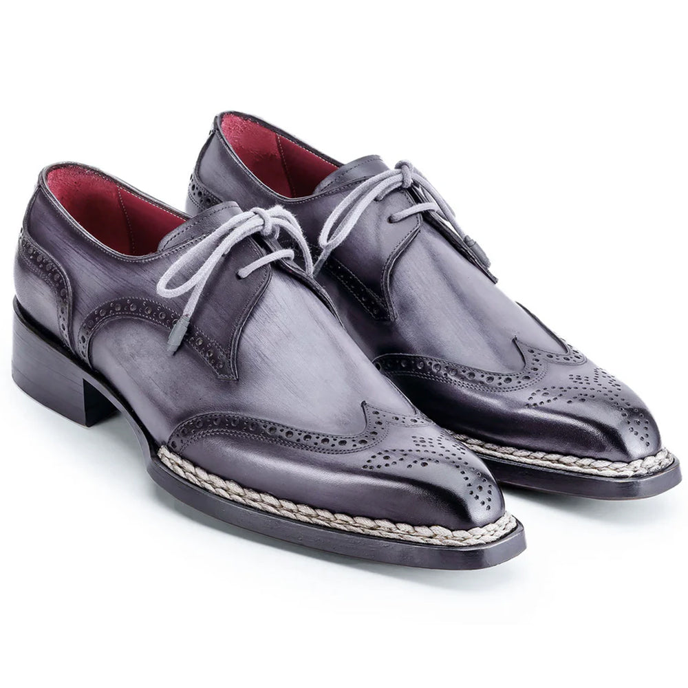 Paul Parkman Norwegian Welted Wingtip Dress Shoes Grey