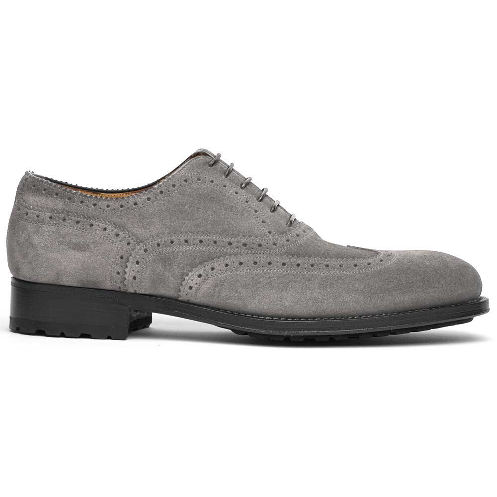 CAPORICCI 921 Grey Suede Caporicci 921 Suede Wingtip Oxfords Grey | MensDesignerShoe.com main image 2