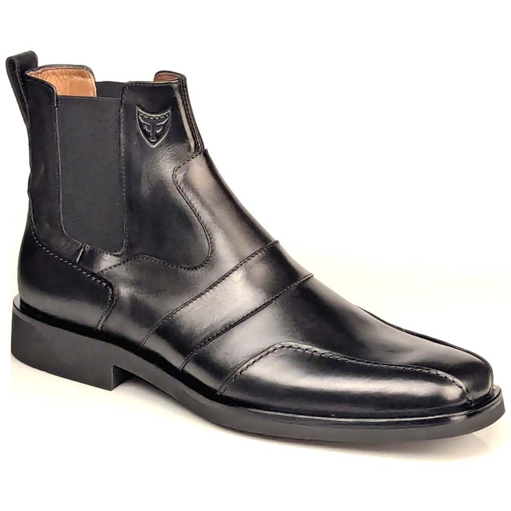 Michael Toschi Carillo Italian Calfskin Chelsea Boots Black