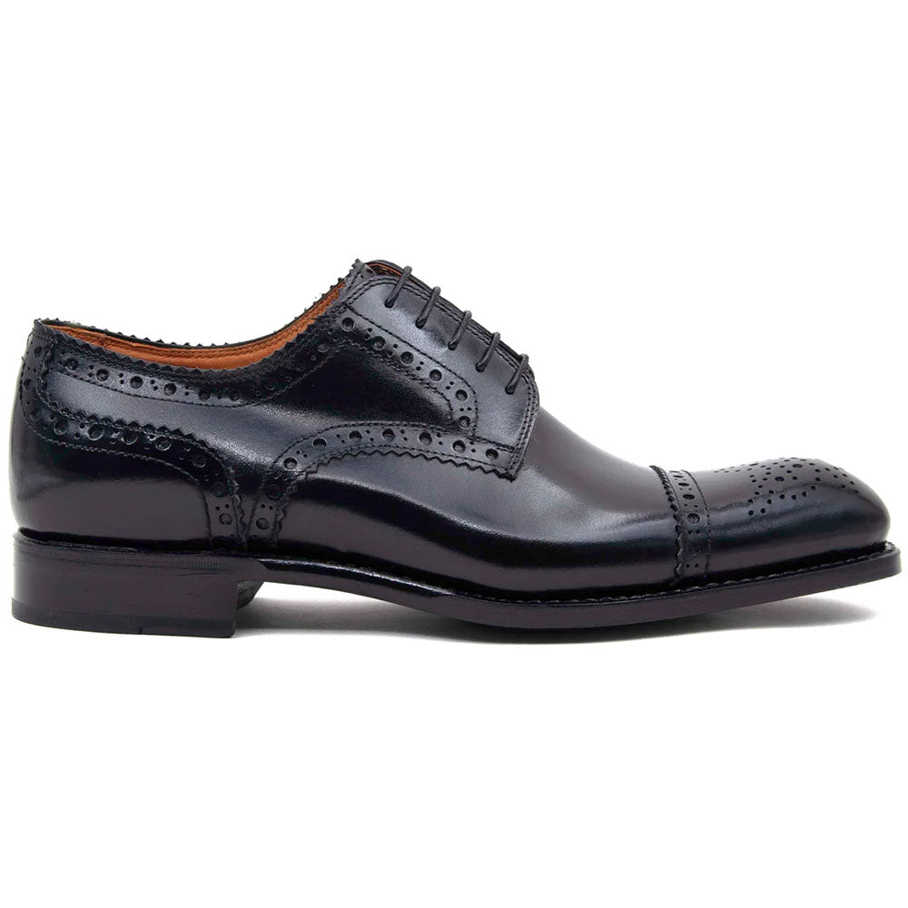 Ugo Vasare Gaelic Cap Toe Derby Black | MensDesignerShoe.com
